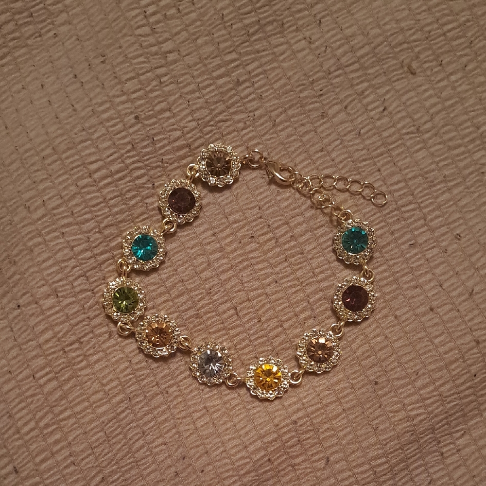 Elegant Multicolor Gemstone Bracelet